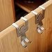 LtrottedJ 2Pcs Stainless Steel Lovers Shaped Hook Kitchen Hanger,Clothes Storage Rack Tool
