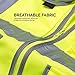 Neiko High Visibility Safety Vest ANSI Class 2, 7 Pockets, Neon Yellow, XX-Large (2XL)