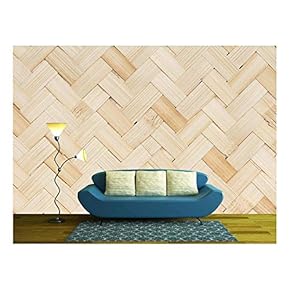 Weave Bamboo - Removable Wall Mural | Self-Adhesive Large Wallpaper - 66x96 inches
