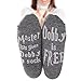 Moyel Dobby No Show Socks For Women Novelty Funny Cool Gifts (White Grey, 1)