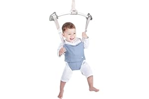 Gaorui Doorway Jumper Set Toys Baby Walker Swing Adjustable Strap and Seat for Toddler Infant 6-24 Months (Light Blue)
