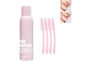 BIQOZI Hair Spray for Face Shaving Identifier, Hair Identifier Spray, Heat Protection Spray for Hair, Skin Body Hair Identifier Spray for Face Dermaplaning Tool, Facial Beauty Shaving Tool for Women(Color:A-