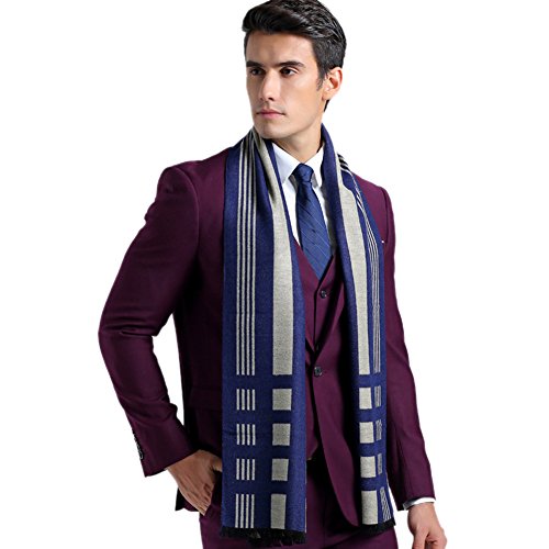 SK Studio Men's Stylish Thick Winter Business Classic Scarves Beige