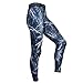 BeneU® Mens Camouflage Sports Running Basketball Compression Tight Leggings Pants(Style:Flash Blue Size:S)