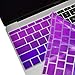 TOP CASE - Faded Ombre Series keyboard Cover Silicone Skin for MacBook Pro 13 inch A1708 (No TouchBar) Release 2017 & 2016 / Macbook 12-inch Retina A1534 with TOP CASE Mouse Pad - Purple / Deep Purple