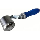 JIADING 2" Steel Roller with TPE Handle for Eternabond Tape RV Roof Repair | Sealant Steel Seam Roller 1-1/2" X 2" Radius Edg
