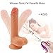 Realistic Dildo with 10 Strong Vibration 360°Swirling Motion for Women, PALOQUETH Dual Density Vibrating Toy Vibrator with Wireless Remote Strong Suction Cup for Beginners Experienced Anal Play