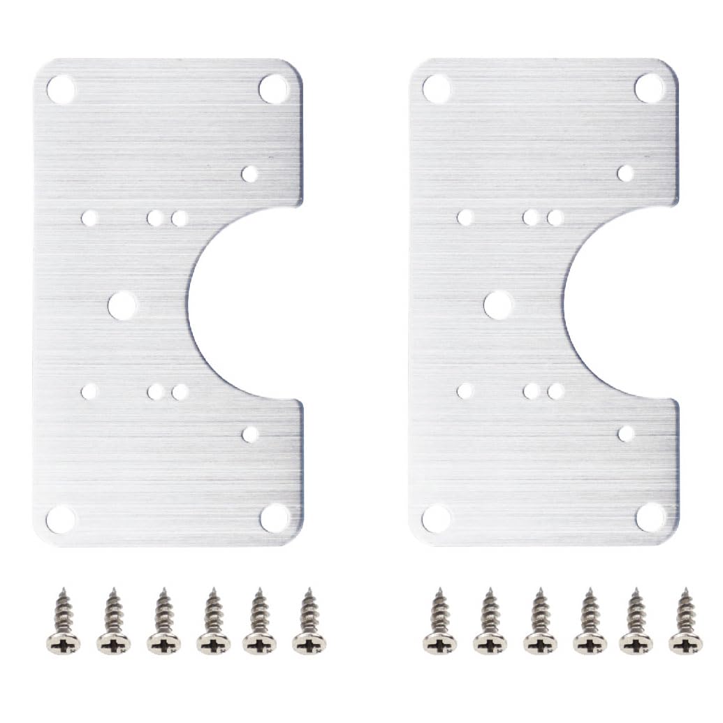 Photo 1 of 4pcs Cabinet Hinge Repair Plate, Hinge Fixing Plate for Kitchen Cabinet Hinge Repair Brackets with Mounting Screws and Screwdriver (4)