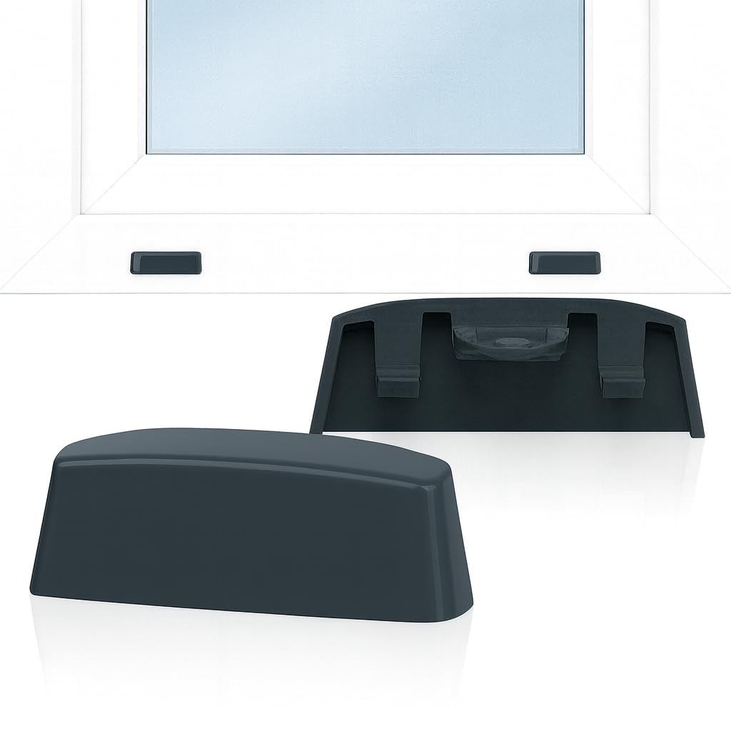 Ante bellum 45 mm Window Water Slot Caps, Pack of 25, Window Drain Hole Caps for Effective Drainage - Prevent Water Damage and Sweat on Your Windows (RAL7016)