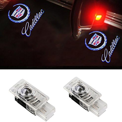TF 2pcs Easy Installation Car Door Lights LED Logo Projector Ghost Shadow Welcome Lights (For Cadillac SRX XTS)