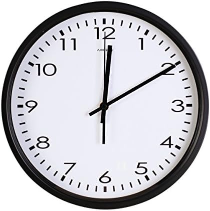 Airinou Luckly candy Best Wall Clock Quartz with Home,Office, Classroom Super Silent Wall Clocks Quiet Sweep Decorative Clocks Non Ticking (14Inch, Black)