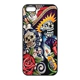 Sugar Skull Day of the Dead Hard Rubber Phone Cover Case for iPhone 5,5S Cases