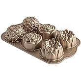 Nordic Ware Floral Cakelet, 3 Cups, Toffee