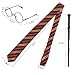 Besmon Cosplay Wand Set for Halloween|Wizard Costume|Dress Up Party,Wand Set with Glasses,Tie,Gift Card