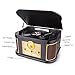 D&L Vintage Record Player, Wooden Turntable, 7-in-1 Bluetooth Phonograph with Built-in Stereo Speakers, CD/Cassette Player, FM Radio, USB/SD Play & Encoding,Turntable for Vinyl Recordsthumb 2
