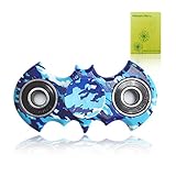 Fidget Spinner,Hand Spinner,Stress Reducer?High Speed Fidget Finger Toy - Perfect for ADD / ADHD / Anxiety / Autism And Stress Relief Adult Children,Office Desk Gadget(blue camouflage bat)