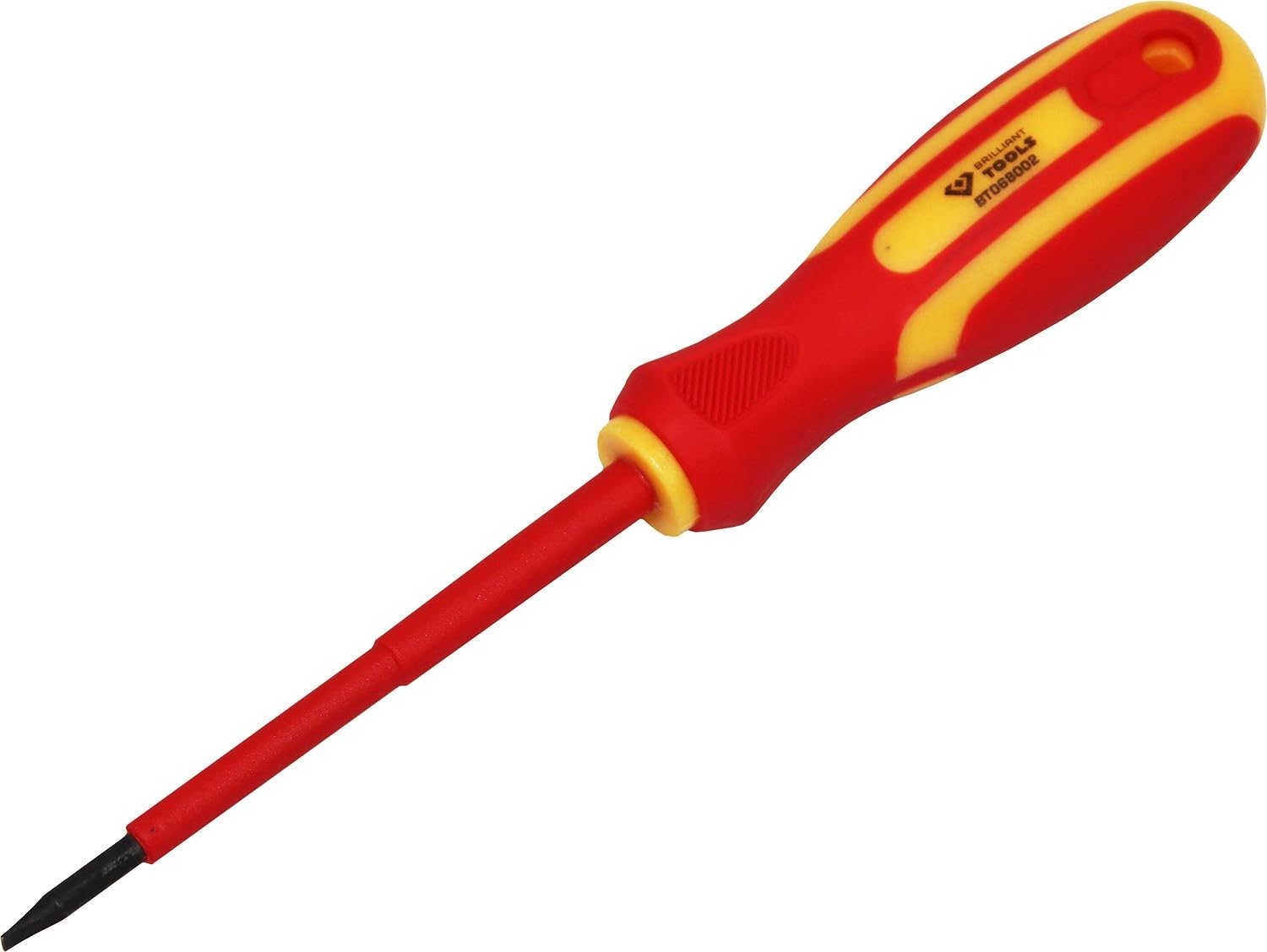BRILLIANT TOOLS BT068002 VDE Screwdriver Slotted 3.0 x 75 mm [Powered by KS Tools]