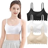 ABTRAV Girls Training Bra Teen Zero Feel Wireless Sports Bras with Removable Padding Bralette for Kids 12-18 Years