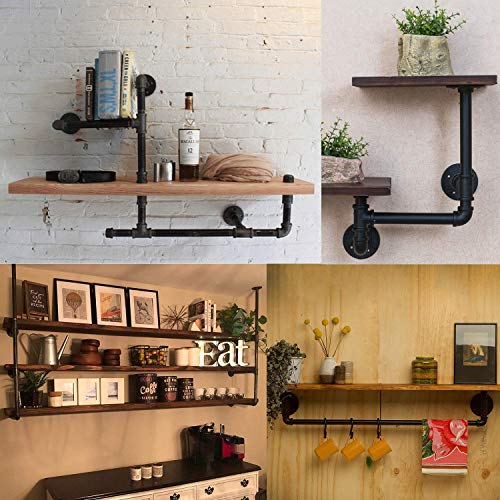 16 Pack Floor Flange Iron Pipe Floor Threaded Pipe Fitting with Threaded Hole for Industrial Pipe, Furniture and DIY Decoratio (1/2 inch)