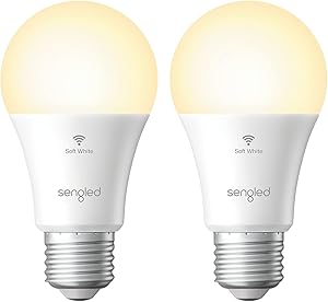 Sengled Smart Light Bulbs, Alexa Light Bulb, Smart Bulbs That Work with Alexa & Google Assistant, WiFi Light Bulbs A19 Soft White (2700K) No Hub Required, 800LM 60W Equivalent High CRI>90, 2 Pack” /></a></div>
<div class=