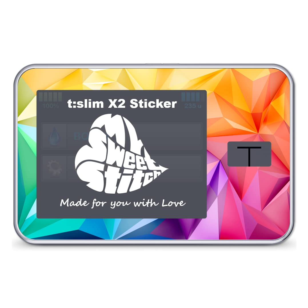 MySweetStitch, Tandem t:Slim X2 Sticker, Colorful, Made in Germany