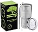 Bitterfigs Best Value Stainless Steel Tumbler Vacuum Insulated Cup 30 oz, Set of Splash Resistant Sliding Lid, Straw and Brush, Best Double Wall Travel Coffee Mug