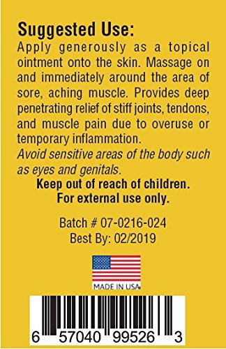 SpeedyVite Deep Heat Ointment 5 oz Organic Arnica Cayenne ★Made in the USA - Menthol St Johns wort etc muscle pain support providing balanced ointment consistency perfect for easy even application - Thumbnail 2