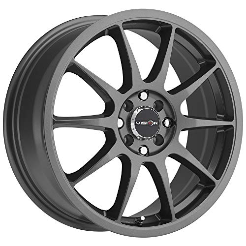 Vision 425 Bane Gunmetal Wheel with Painted Finish (17 x 7. inches /4 x 100 mm, 42 mm Offset)
