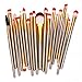 Yoyorule 20 pcs Makeup Brush Set tools Make-up Toiletry Kit Wool Make Up Brush Set (Golden)