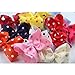 6 Inch Large Big Bows Boutique Grosgrain Ribbon Polka Dot Bow Alligator Hair Clips for Baby Girls Toddlers Kids Teens Pack of 16