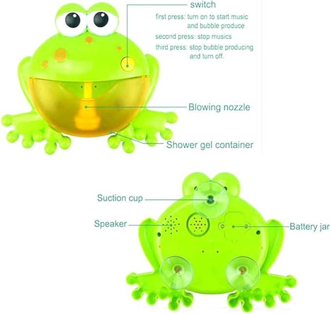 bubble making frog