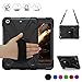BREACN iPad Mini Case [iPad Mini 3 Case][iPad Mini 2 Case] Full Body [Shock Proof for Kids Case] -360 Degrees Swivel Stand and Hand Grip Strap/a Shoulder Strap for ipad Mini case for Kids Black primary