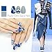 Matte False Nails Coffin Shape 24 Pieces Full Cover Girls False Nails with Designs