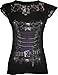 Spiral - Womens - WAISTED CORSET - Lace Layered Cap Sleeve Top Black - L
