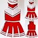 Total 2550 Little Girls' Cheerleader Cheerleading Outfit Uniform Costume Cosplay Red/White (S / 2-5)