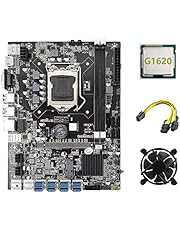 CXHM B75 ETH 8XPCIE to USB+G1620 CPU+Cooling Fan+6Pin to Dual 8Pin Cable LGA1155 B75 BTC Miner