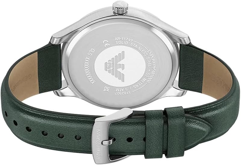 Relógio masculino de 41MM em aço inoxidável em tom prateado, AR11749