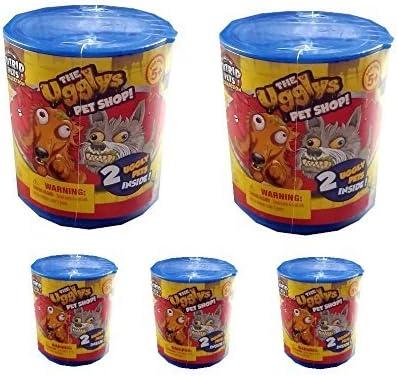 The Ugglys Pet Shop Toy Figure ( Set of 5 Cans - 10 characters) by THE UGGLYS PET SHOP