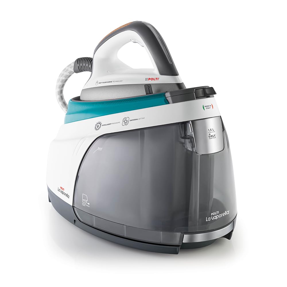 Polti La Vaporella XT100C, Steam Generator Iron with Boiler, 7.5 bar, no Maintenance, 10 Year Warranty on The Boiler Against limescale Attacks*, Unlimited Autonomy, steam Pulse 500g