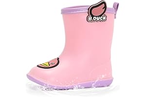 B.DUCK BABY B.Duck Kids Rain Boots for Boys Girls Waterproof Toddler Cartoon Garden Boots