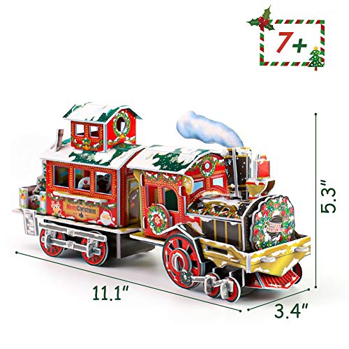 Amor 3D Christmas Train Jigsaw Puzzles Jigsaw Express for Christmas Birthday and Valentine