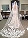 WAJY White Ivory Lace Edge Cathedral Length Wedding Bridal Veil+Comb Ivory