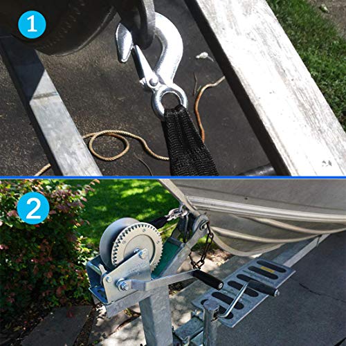 Boat trailer winch cable replacement