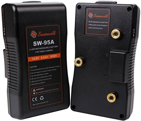 SOONWELL 95Wh Anton Bauer Mount Rechargeable Li-ion Battery for DSLR Video Camera
