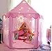 LHinsights Princess Castle Play Tent With LARGE STAR LIGHTS, Large Indoor and Outdoor Pink Kids Pretend Playhouse for Girls