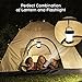 HONXEE LED Camping Lantern Solar Rechargeable Lights with Solar Panel and USB Charging, Adjustable Brightness and Emergency Light for Hiking,Camping,Hurricane,Repairing
