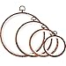 Tatuo 4 Pieces Embroidery Hoop Cross Stitch Hoops Imitated Wood Embroidery Circle for Art Craft Handy Sewing and Hanging