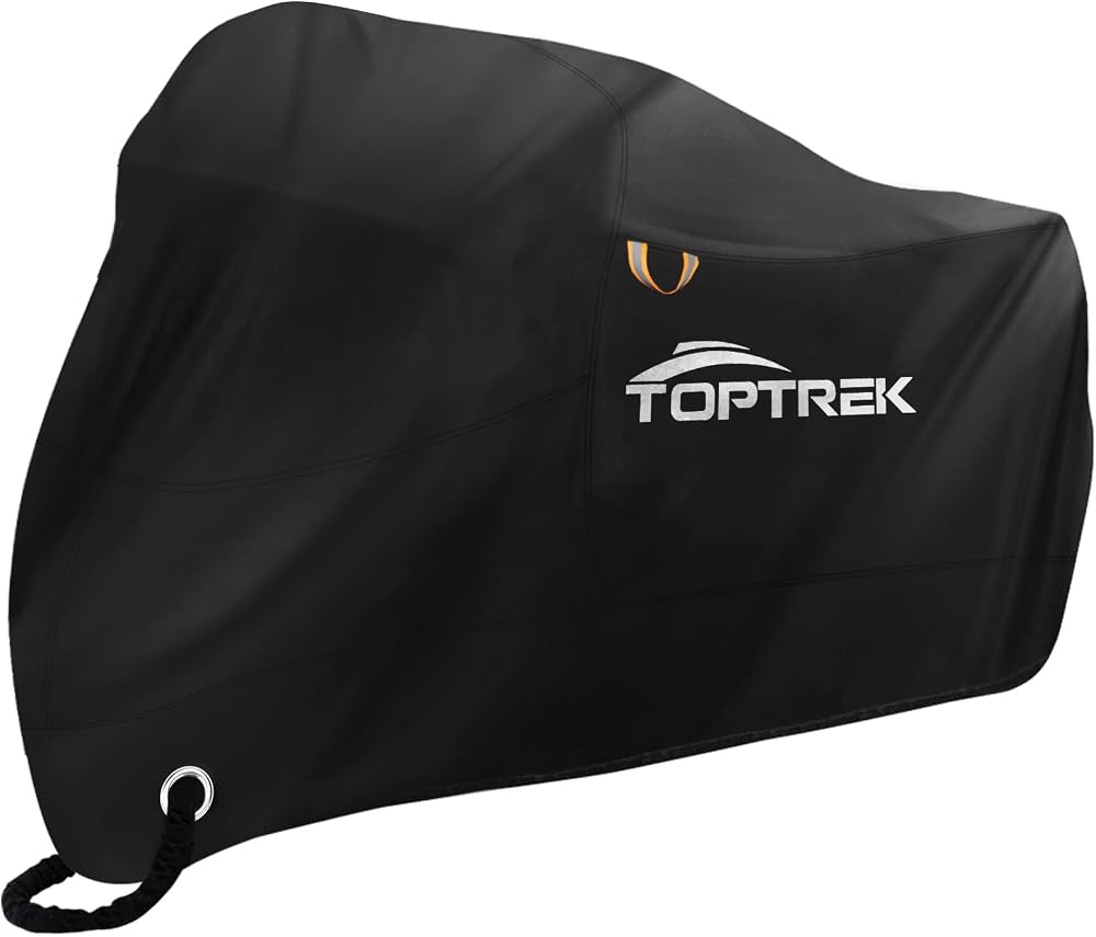 Toptrek 210D Motorcycle Cover XXXL 104x41x52in Waterproof UV Windproof