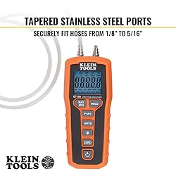 Klein Tools ET180 Digital Manometer, Air and Gas