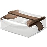 Cadence Parcel - Clear Kit with Magnetic Closure - Durable and Leak-Resistant Travel Toiletry Kit - TSA-Compliant & Modular Design - Hygiene Bag for Travel Essentials - 1 Qt - Chestnut
